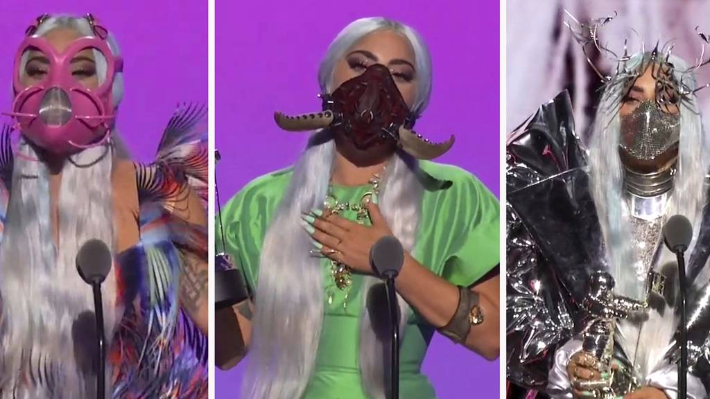 Bei den MTV Awards glänzte Lady Gaga mit einer Maskenshow