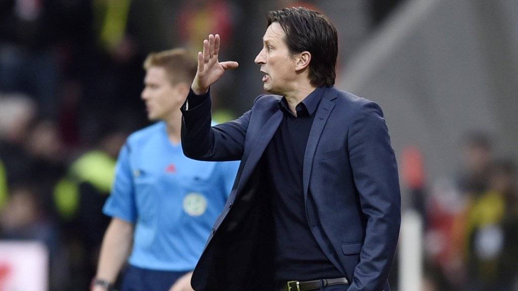 Für drei Spiele gesperrt: Bayer Leverkusens Trainer Roger Schmidt