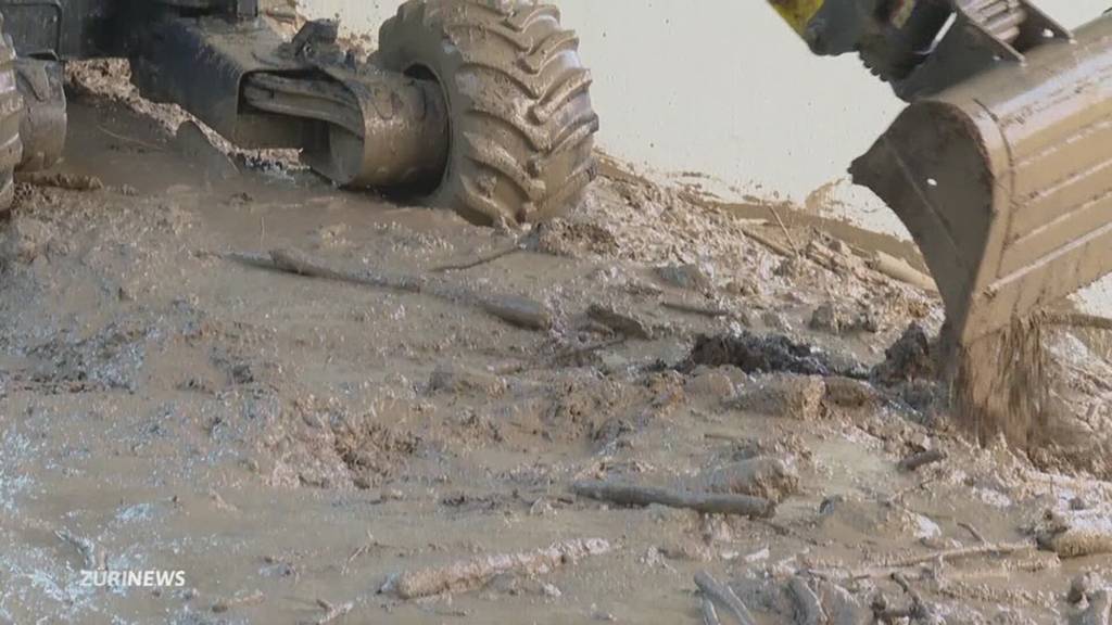 Hochwasser und Erdrutsch: Regen hinterlässt Spuren in der Schweiz