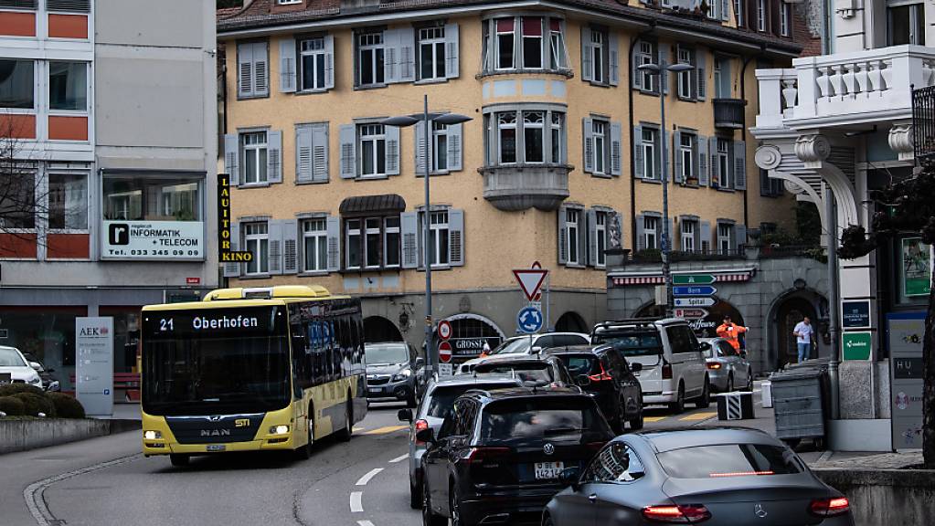 In einigen Jahren könnte eine neue Velobrücke die angespannte Verkehrssituation in Thun entschärfen.