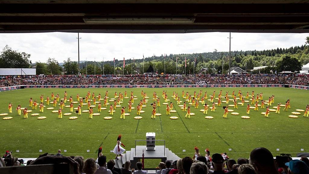 Schlussfeier des Eidgenössischen Turnfests im Juni 2019 im Stadion Brügglifeld in Aarau. (Archivbild)