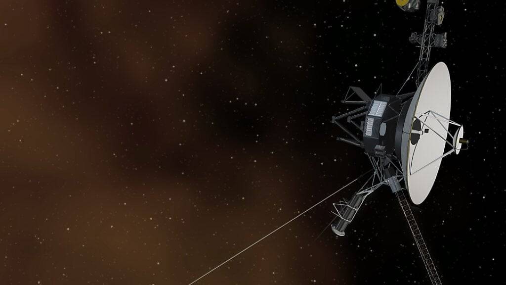 Die von der US-Raumfahrtbehörde Nasa veröffentlichte grafische Darstellung zeigt, wie die Raumsonde «Voyager 1» in den interstellaren Raum eintritt. (Archivbild)