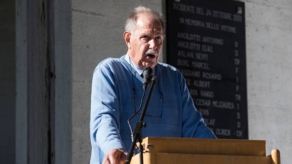 Der ehemalige Gemeindepräsident Mauro Chinotti an der Gedenkverannstaltung am Sonntag.