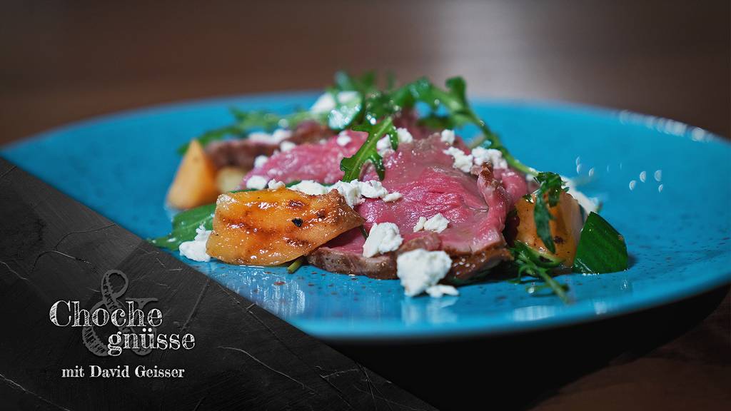 Choche & gnüsse mit David Geisser, Melonensalat mit Rindsfilet