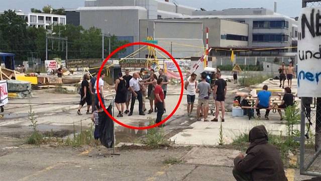 Aggressive Stimmung auf dem besetzten Binz-Areal
