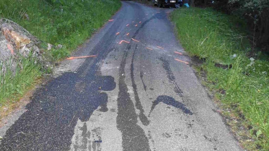 Ein 26-jähriger Autofahrer hat am Samstagabend bei der Talfahrt von der Alp einen Selbstunfall verursacht. Zwei Personen wurden dabei verletzt.