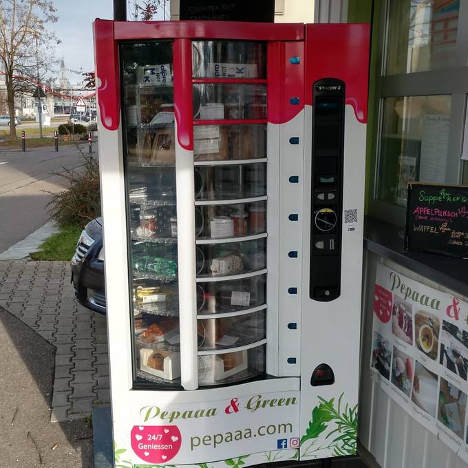 Muffins und Chili: Das hat es im neuen veganen Snackautomaten