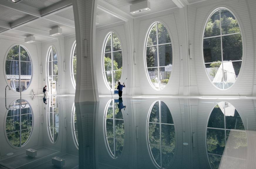 Hier noch mit Wasser: die Tamina Therme. (Archivbild: Tagblatt/Ralph Ribi)