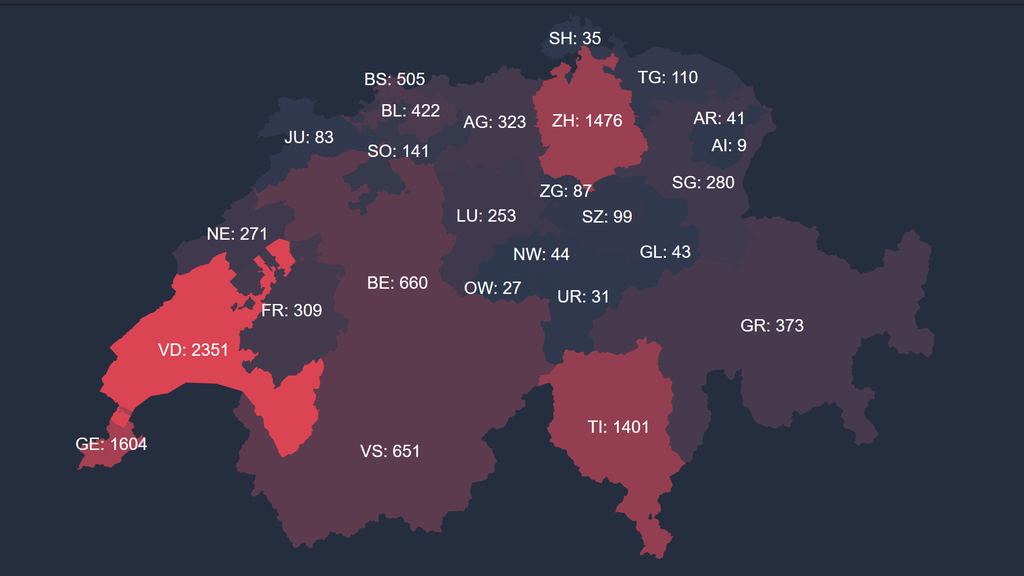 Diese Echtzeit-Karten zeigen die Ausbreitung des Virus in der Schweiz und weltweit