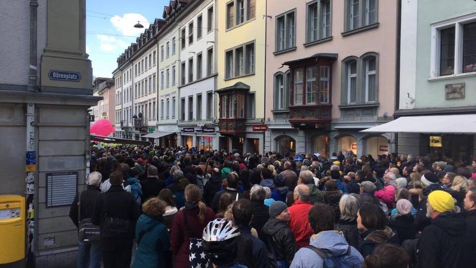 Rund 3000 Staatsangestellte demonstrierten in St.Gallen.