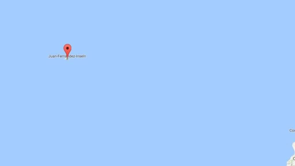 Das Juan-Fernández-Archipel, wo die Schutzzone eingerichtet wird, liegt 670 Kilometer vor der chilenischen Küste. (Bild googlemaps)