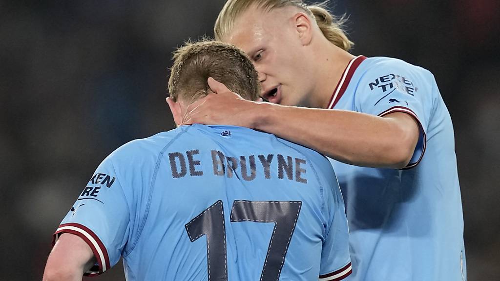 Beste Chancen auf Auszeichnung als Europas Fussballer des Jahres: das kongeniale Offensivduo Kevin De Bruyne und Erling Haaland von Manchester City
