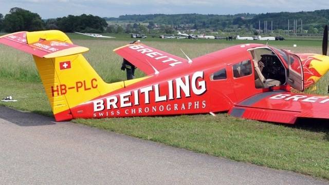 Motorflugzeug muss in Grenchen notlanden