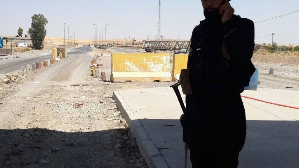 Mutmasslicher IS-Kämpfer im Norden Iraks: Die Terrormiliz hat möglicherweise einen syrischen Piloten gefangen genommen. (Symbolbild)