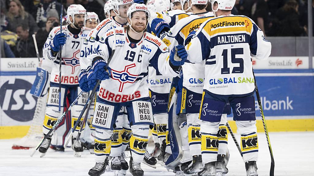 Der EHC Kloten freut sich über den ersten Derby-Sieg gegen den Zürcher SC seit dem Aufstieg von 2022