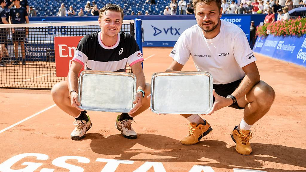 Brillierten in Gstaad mit dem Sieg im Doppel und wollen nun auch im Davis Cup für einen Coup sorgen: Dominic Stricker (li.) und Stan Wawrinka