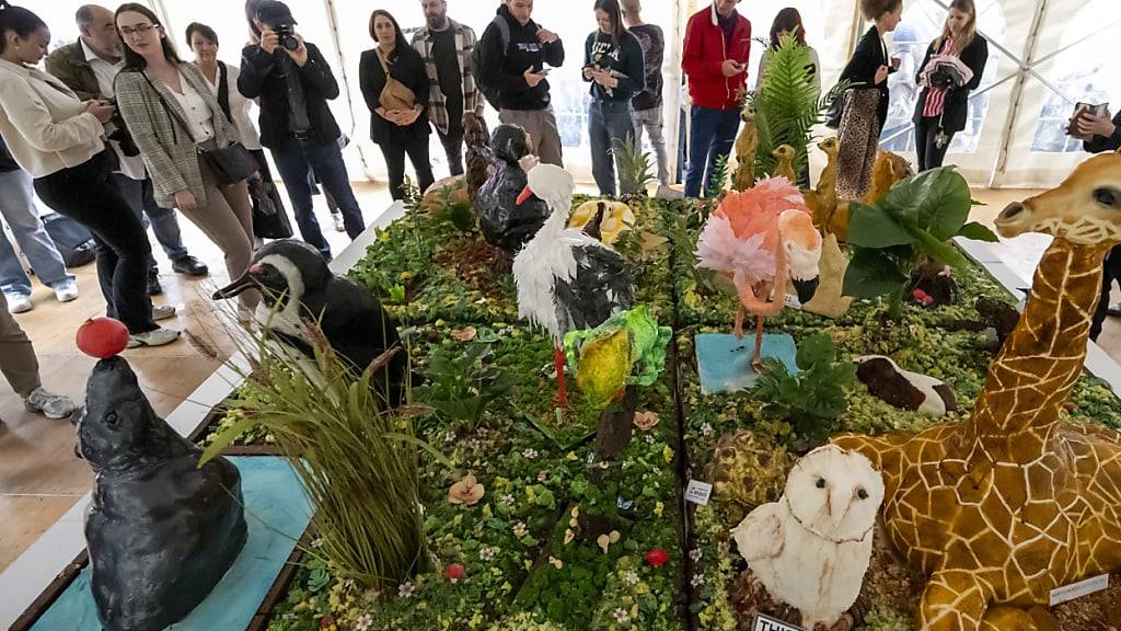 Die Torte zum 150. Geburtstag des Zoo Basel.