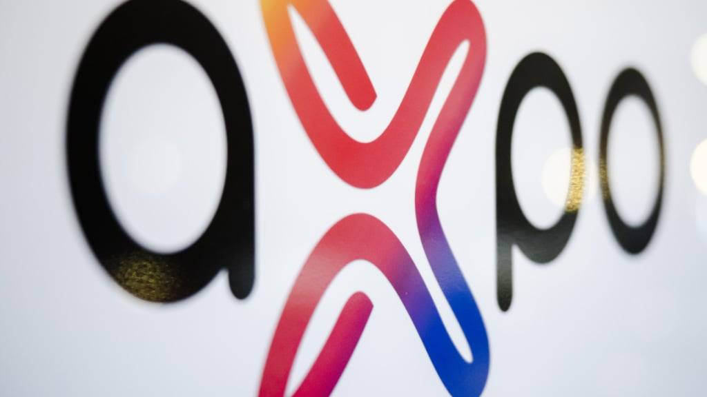 Das Logo des Energiekonzerns Axpo am Hauptsitz in Baden AG. (Archivbild)