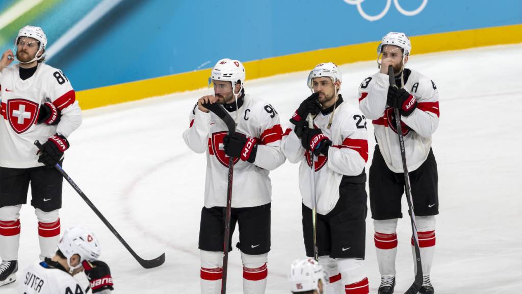 Konsternierte Schweizer nach dem bitteren Ausscheiden im Olympia-Viertelfinal gegen Finnland