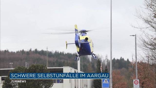 Toter und Schwerverletzter bei zwei Selbstunfällen im Aargau