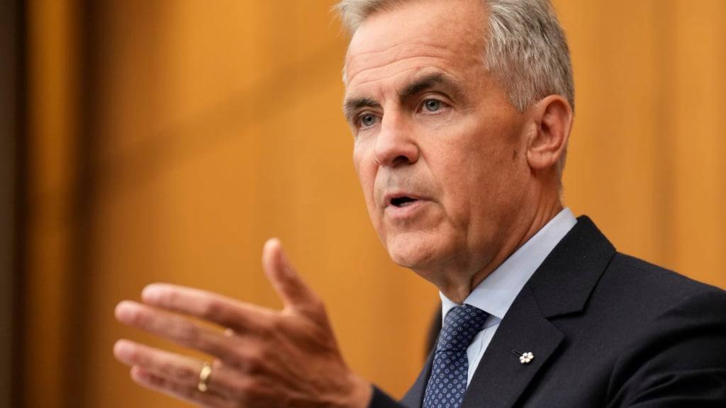 dpatopbilder - Kanadas Premierminister Mark Carney spricht mit den Medien während einer Pressekonferenz. Foto: Adrian Wyld/The Canadian Press/AP/dpa - ACHTUNG: Nur zur redaktionellen Verwendung und nur mit vollständiger Nennung des vorstehenden Credits
