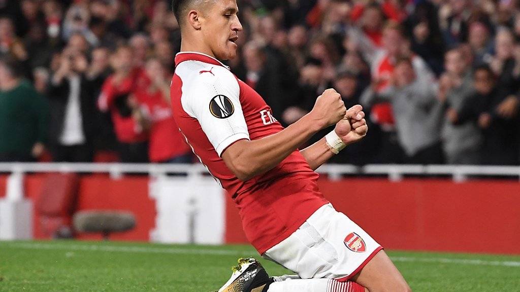 Alexis Sanchez schoss ein herrliches Tor zum 2:1 für Arsenal.