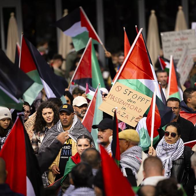 Tausende Menschen an Palästina-Demonstrationen in Schweizer Städten