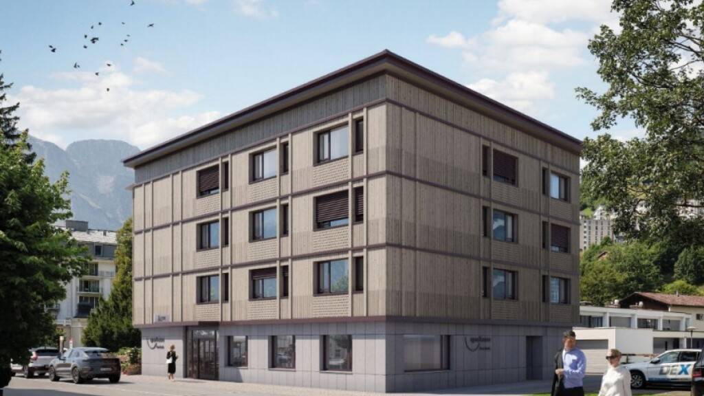 Die Sparkasse Schwyz will ihre Filiale in Engelberg erneuern. (Visualisierung)