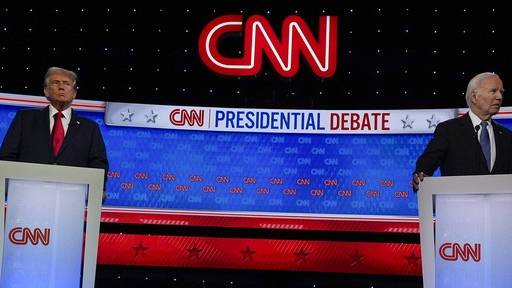 Die hohen Erwartungen nicht erfüllt: Donald Trump und Joe Biden während der Debatte.