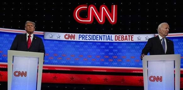 Die hohen Erwartungen nicht erfüllt: Donald Trump und Joe Biden während der Debatte.