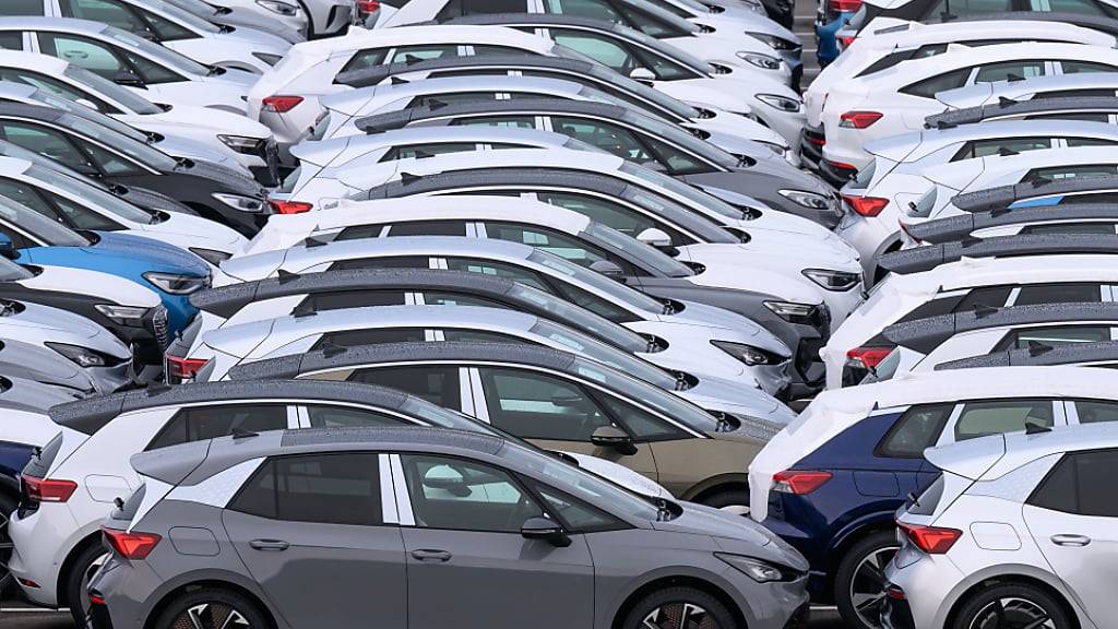 Die PKW-Neuzulassungen in der Europäischen Union sind im vergangenen Jahr insgesamt gewachsen - im Bild VW-Neuwagen auf einem Werksgelände in Zwickau. (Archivbild)