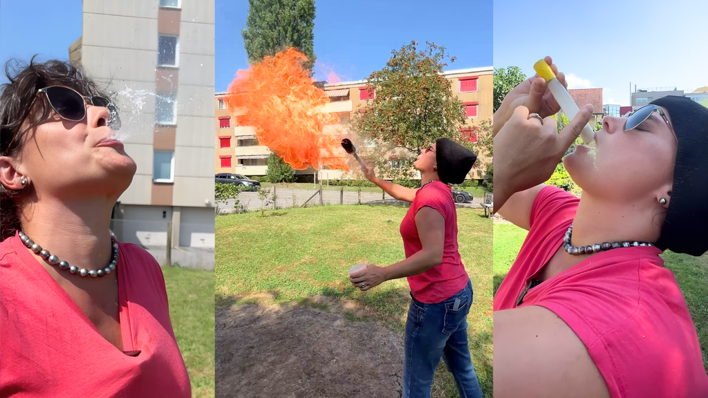 Katerina spuckt in Romanshorn Feuer