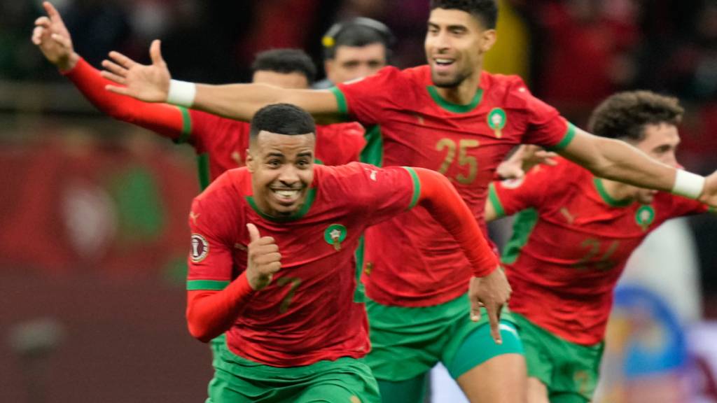 Nach dem geschafften Finaleinzug gab es für die Spieler von Turnier-Gastgeber Marokko und ihre Fans kein Halten mehr