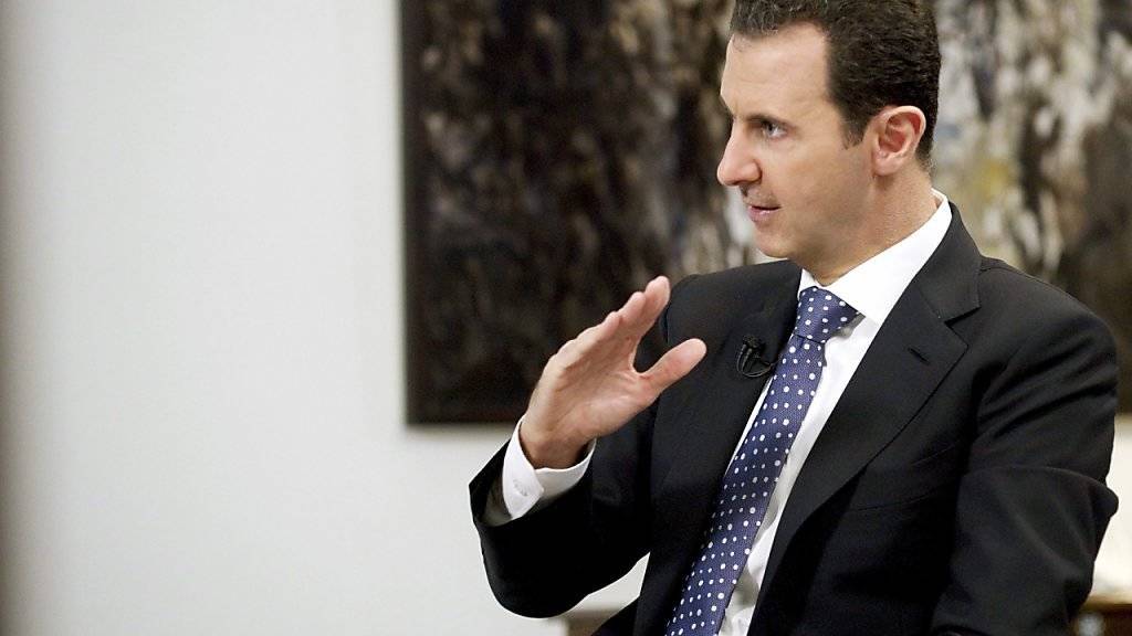 Mit der Opposition ja, aber nicht mit «Terrorgruppen»: Assad stellt Verhandlungen für eine politische Lösung des seit Jahren andauernden Bürgerkriegs in Aussicht.