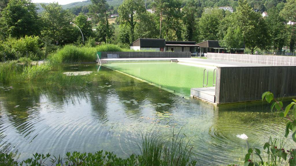 Das Biobad in Biberstein wird von der Natur selbst gesäubert.