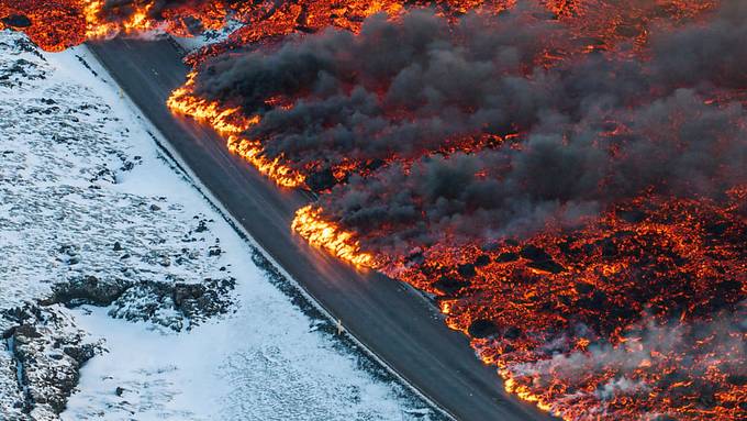 Erneut Vulkanausbruch auf Island – Lava kappt Warmwasserversorgung