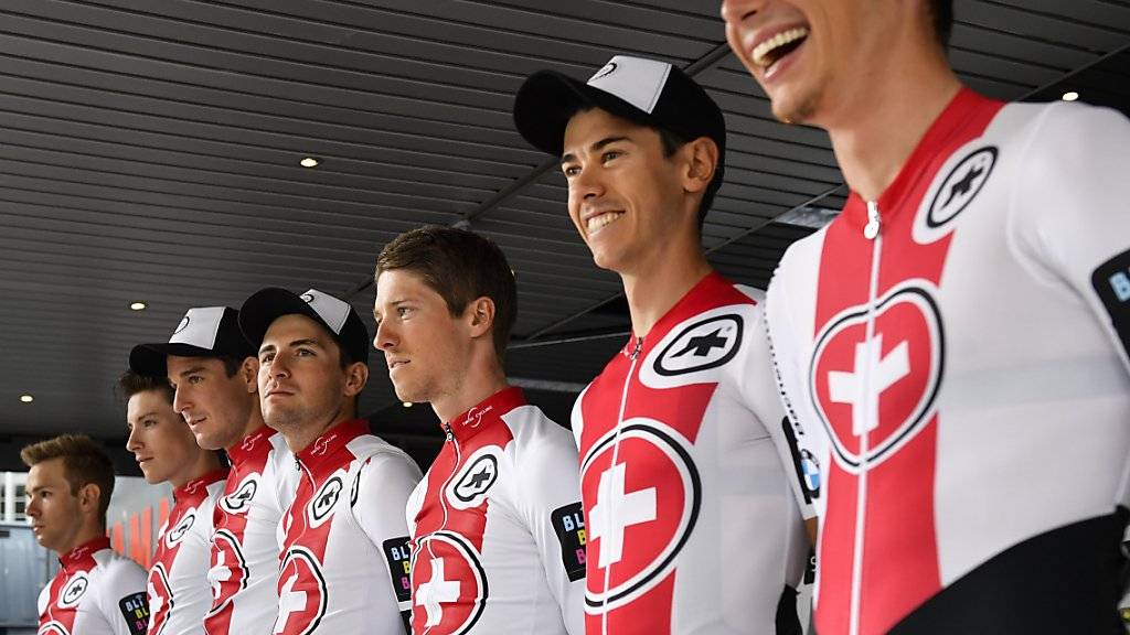 Die sieben Fahrer des Schweizer Nationalteams an der 83. Tour de Suisse