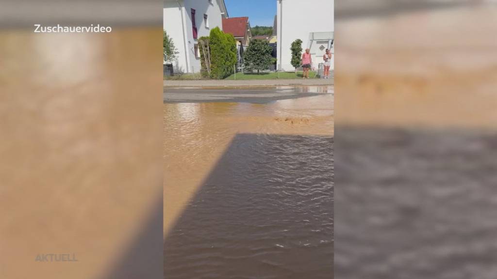 Wasserrohrbruch: Hauptstrasse in Kölliken bleibt mehrere Tage gesperrt