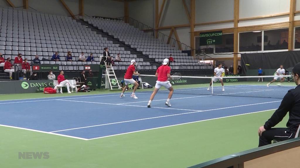 Die Schweiz gewinnt am Davis Cup in Biel gegen Libanon