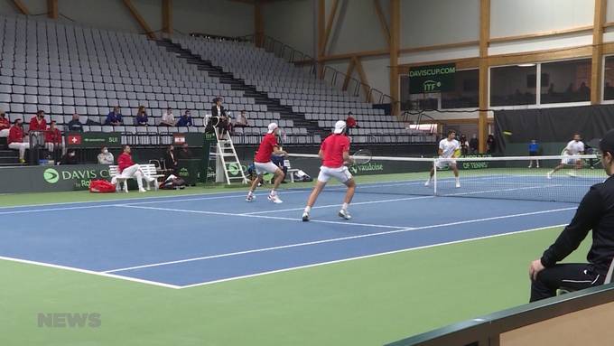 Die Schweiz gewinnt am Davis Cup in Biel gegen Libanon