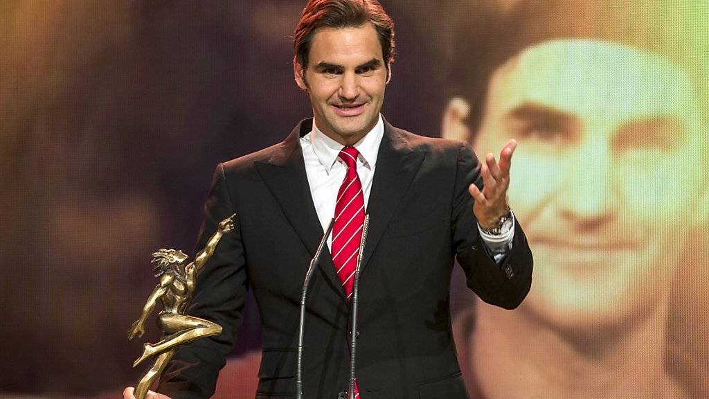 Roger Federer - im Bild nach seinem Sieg vor einem Jahr - hat heute Abend an den Sports Awards die Chance, zum siebten Mal seit 2003 Sportler des Jahres zu werden