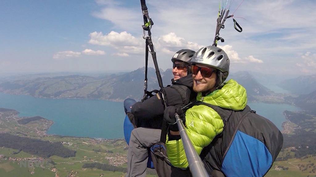 Gleitschirm-Flug in Brienz endete in Stromleitung