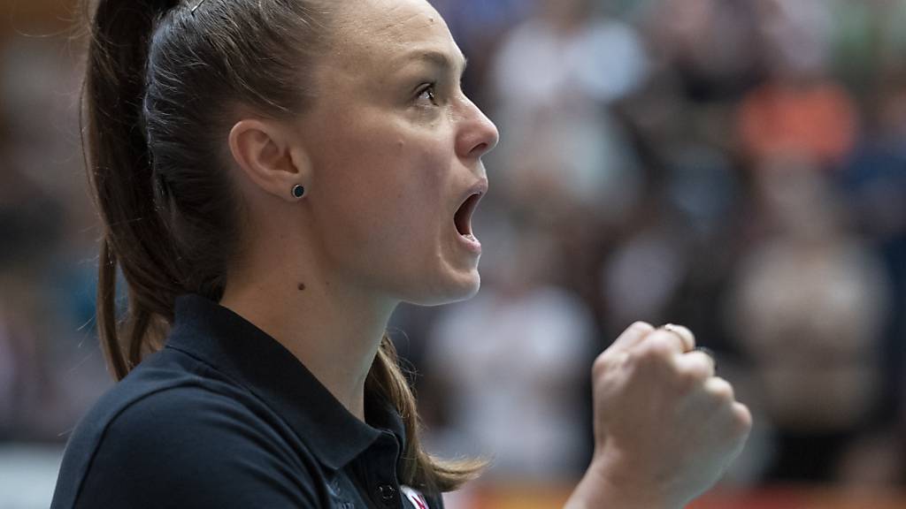 Hat allen Grund zur Freude: Die Schweizer Volleyball-Nationaltrainerin Lauren Bertolacci