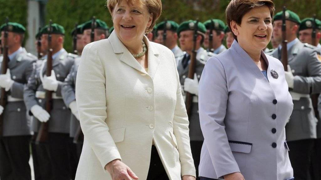 Angela Merkel und Beata Szydlo am Mittwoch in Berlin.