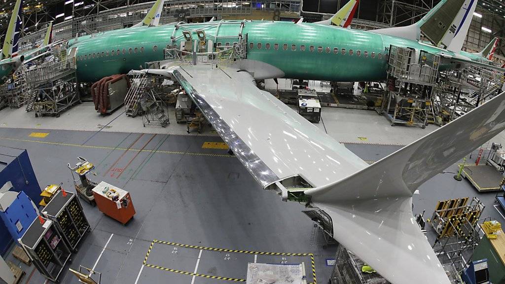 Montage eines Boeing-Flugzeugs des Typs 737 MAX in Renton im US-Bundesstaat Washington. (Archivbild)