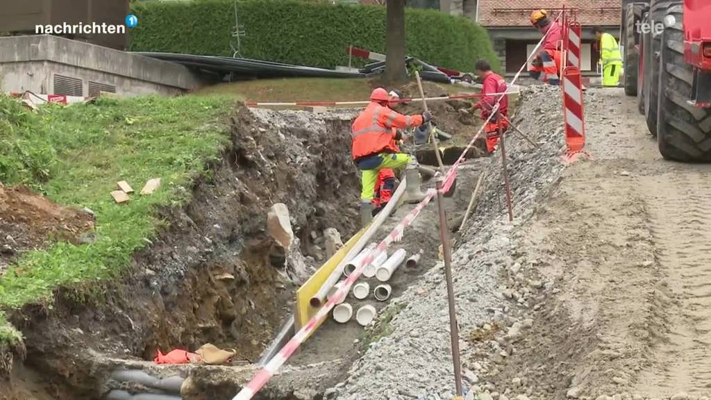 Vorbereitungen zum Bau der 2. Gotthardröhre in Göschenen