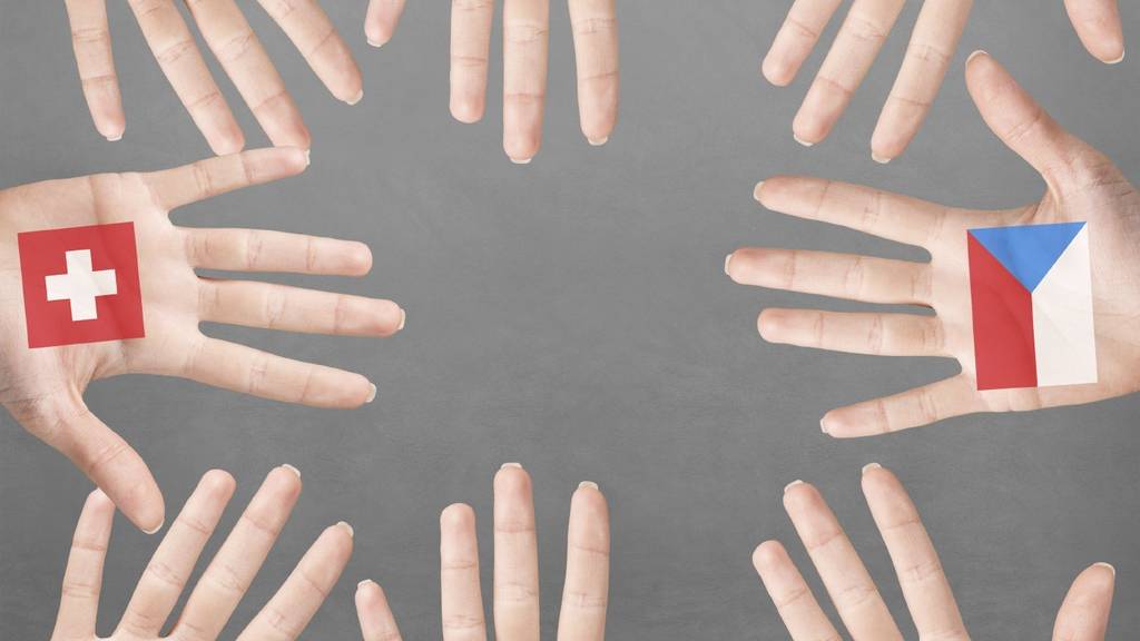 Woman hands with countries flags isolated on white background