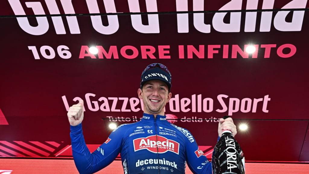 Kaden Groves, hier bei seinem Etappensieg 2023, gewinnt 2025 erneut ein Teilstück des Giro d'Italia