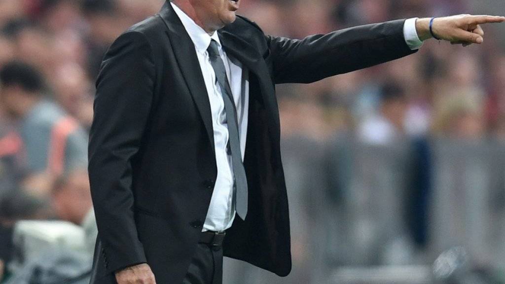 Durfte sich bei seiner Bundesliga-Premiere über einen Kantersieg freuen: Carlo Ancelotti
