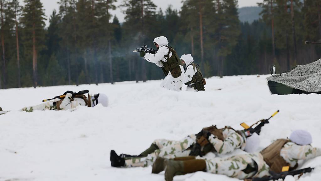 Soldaten nehmen an der Übung «Brilliant Jump 2022» teil, einer jährlichen Übung der Einsatzgruppe mit sehr hoher Einsatzbereitschaft der NATO Response Force (NRF). 